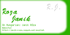 roza janik business card
