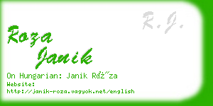 roza janik business card